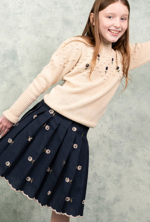 Girls Jumper- Lale Jumper Ivory