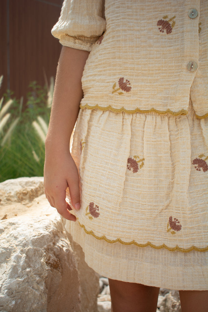 CLARA SKIRT  - BUTTERMILK