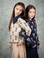 Girls Jumper, Tulip Jumper Navy