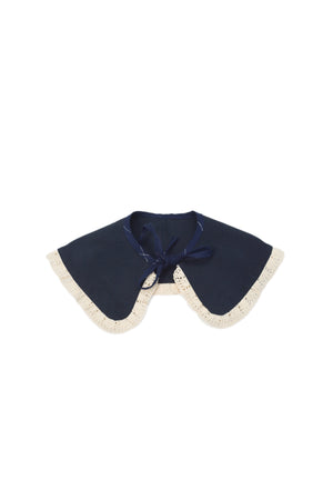 
            
                Load image into Gallery viewer, Girls Collar, Navy with laces edges
            
        