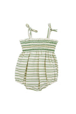 EDA ROMPER - GREEN STRIPES