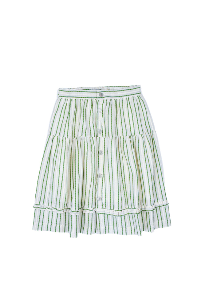 
            
                Load image into Gallery viewer, OLIVIA SKIRT GREEN STRIPES
            
        