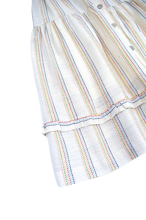 OLIVIA SKIRT NATURAL - RAINBOW STRIPES