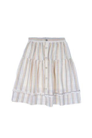 OLIVIA SKIRT NATURAL - RAINBOW STRIPES