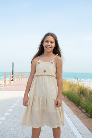 AMIRA DRESS - BUTTERMILK - KOKORI Kids