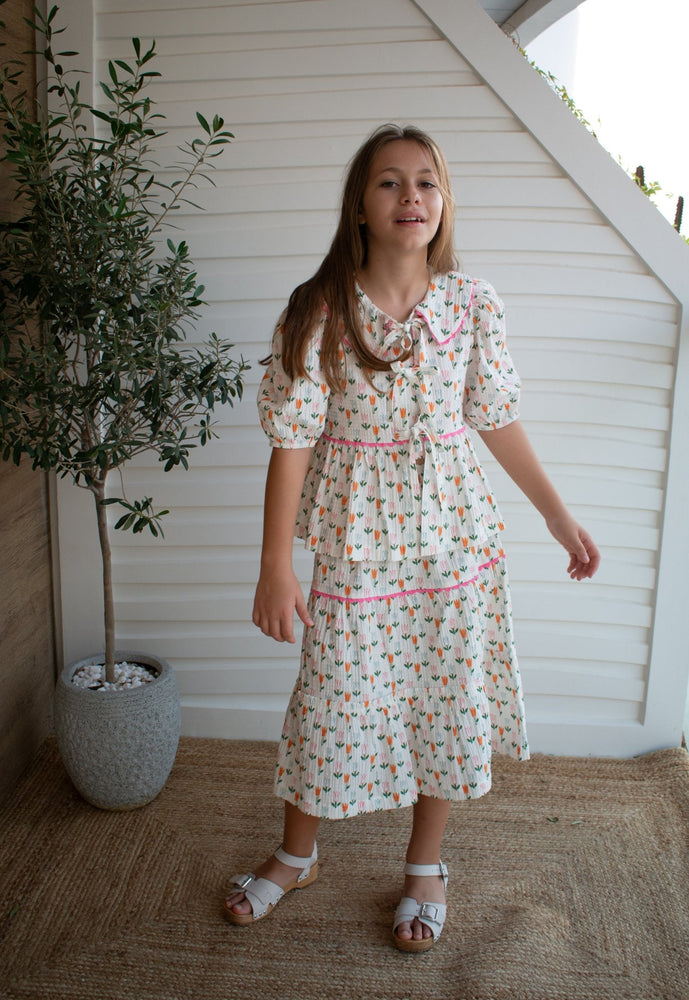 GAIA MAXI SKIRT - TULIP PATTERN - KOKORI Kids