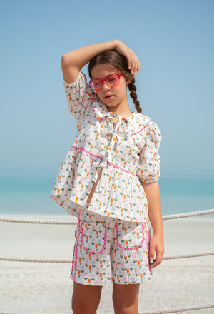 GAIA SHORT - TULIP PATTERN - KOKORI Kids
