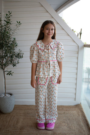 GAIA TROUSERS - TULIPS PATTERN - KOKORI Kids