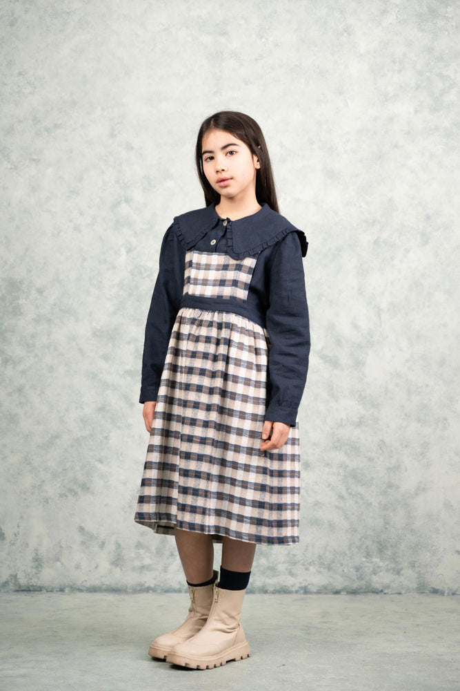 Girls Blouse - Heidi Navy - KOKORI Kids