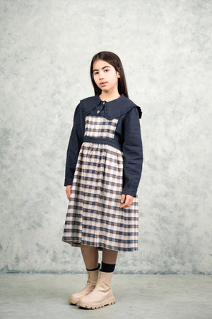 Girls Blouse - Heidi Navy - KOKORI Kids