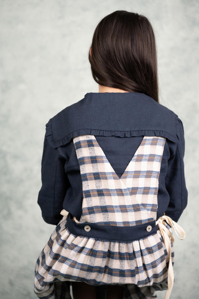Girls Blouse - Heidi Navy - KOKORI Kids
