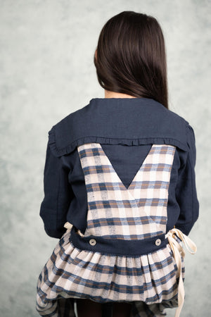Girls Blouse - Heidi Navy - KOKORI Kids