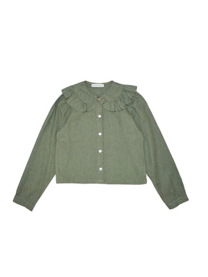 GIRLS BLOUSE - ZOE BLOUSE GREEN - KOKORI Kids