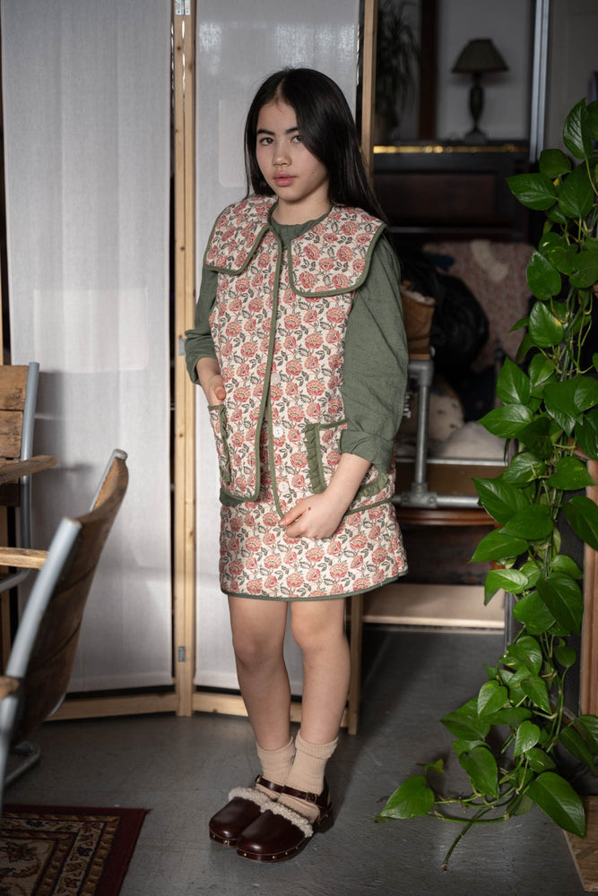GIRLS BLOUSE - ZOE BLOUSE GREEN - KOKORI Kids