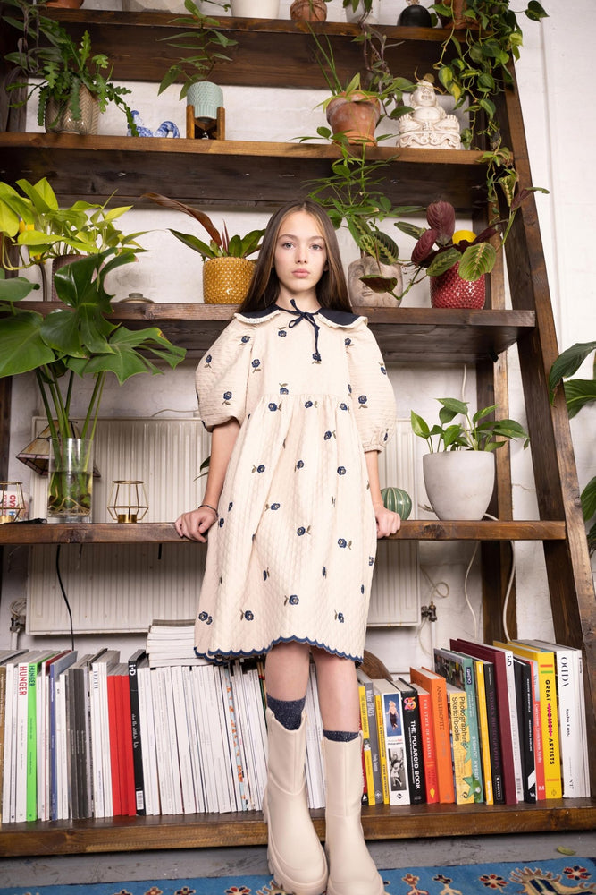 Girls Collar, Navy with laces edges - KOKORI Kids