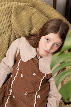 Girls Dress - Violetta Brown - KOKORI Kids