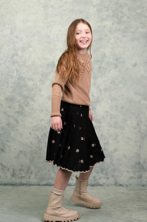 Girls Skirt - Leyla Skirt Black - KOKORI Kids