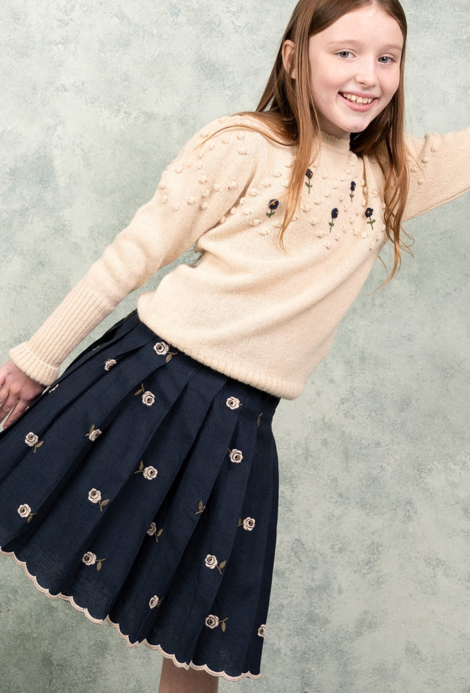 Girls Skirt - Leyla Skirt Navy - KOKORI Kids