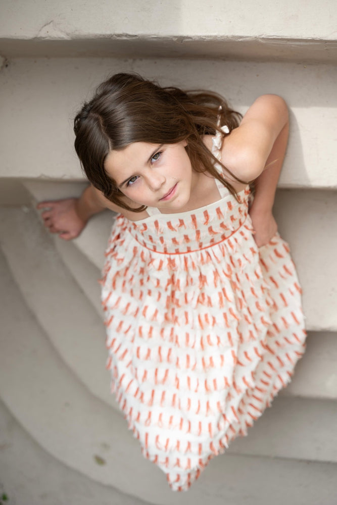 LEMAN DRESS RED TASSELS - KOKORI Kids