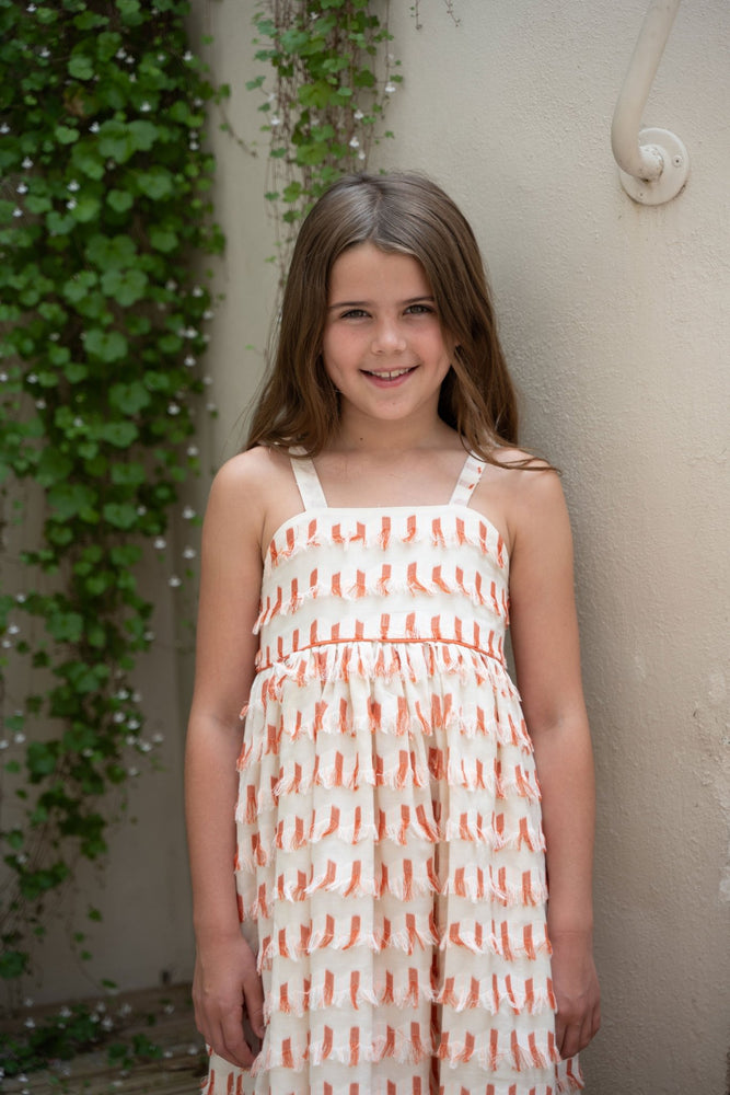 LEMAN DRESS RED TASSELS - KOKORI Kids