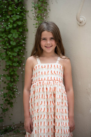 LEMAN DRESS RED TASSELS - KOKORI Kids