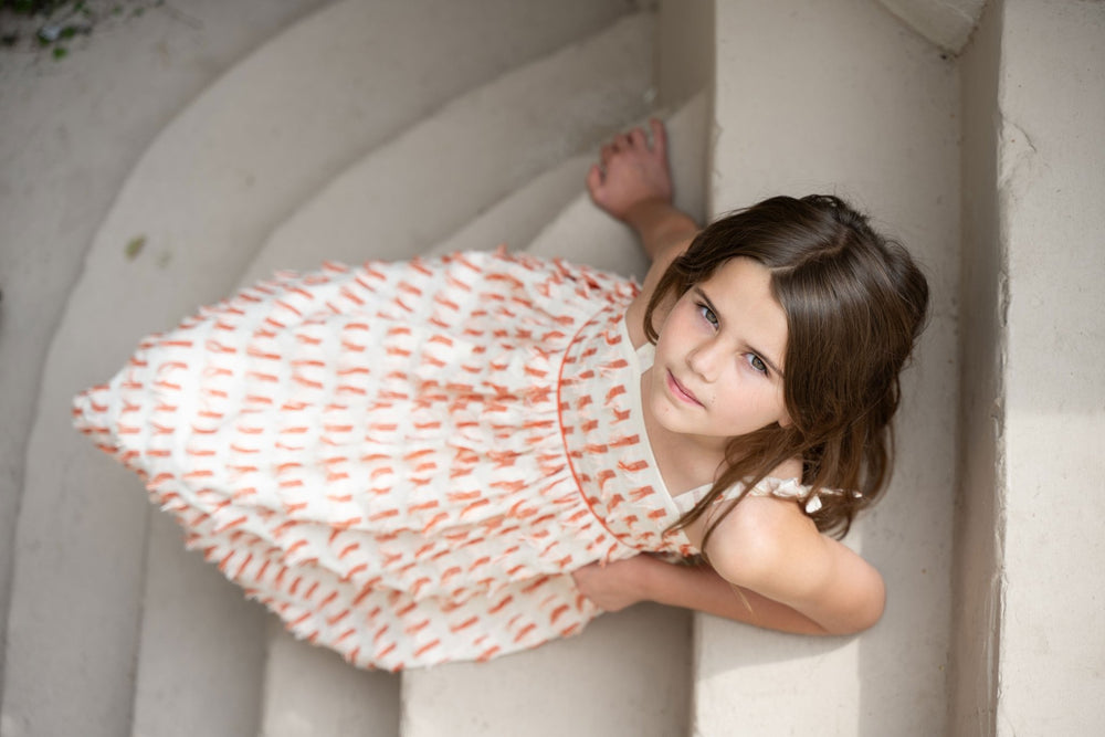 LEMAN DRESS RED TASSELS - KOKORI Kids