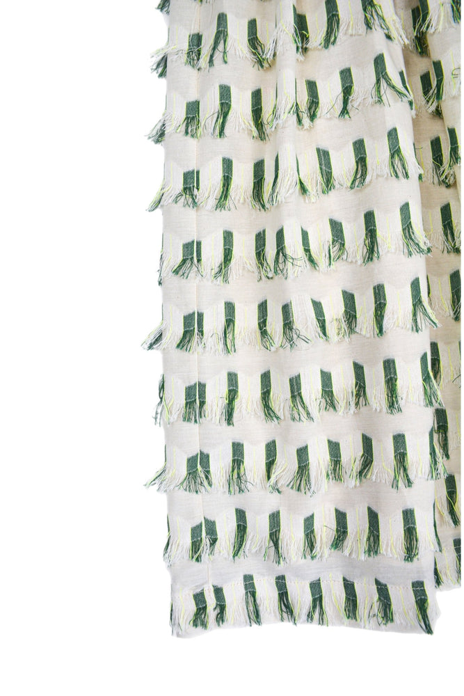 LEYLA DRESS GREEN TASSELS - KOKORI Kids