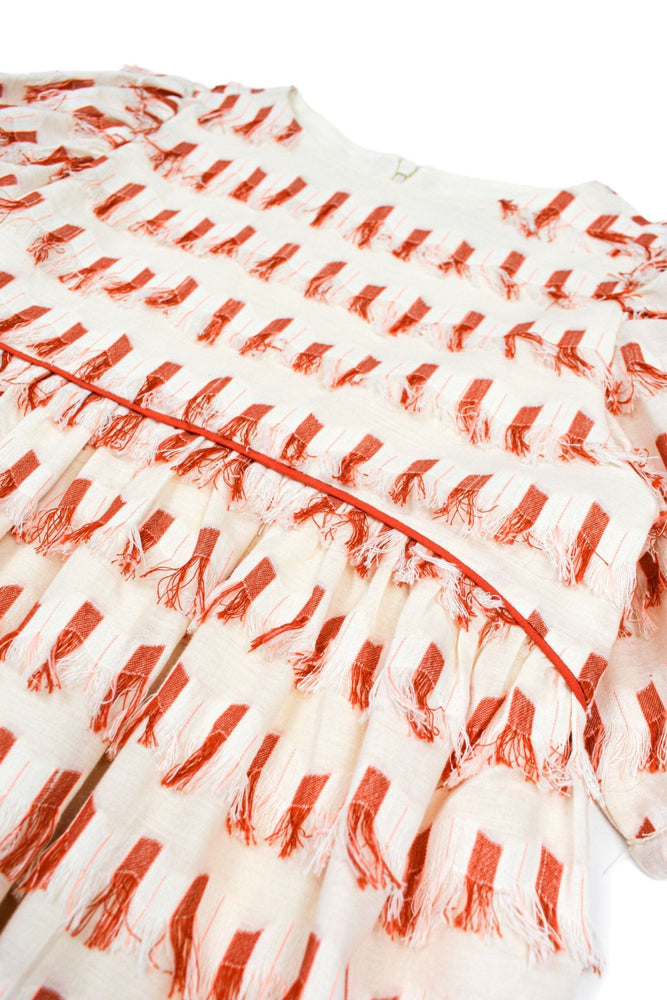LEYLA DRESS RED TASSELS - KOKORI Kids
