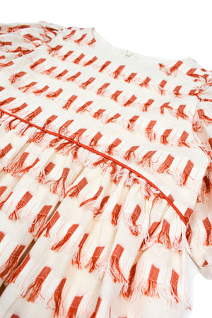 LEYLA DRESS RED TASSELS - KOKORI Kids