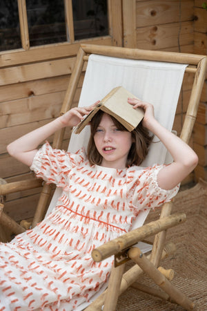 LEYLA DRESS RED TASSELS - KOKORI Kids