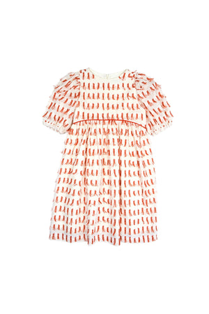 LEYLA DRESS RED TASSELS - KOKORI Kids