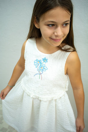 NILAY DRESS - WHITE - KOKORI Kids