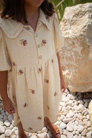 NOOR DRESS - BUTTERMILK - KOKORI Kids