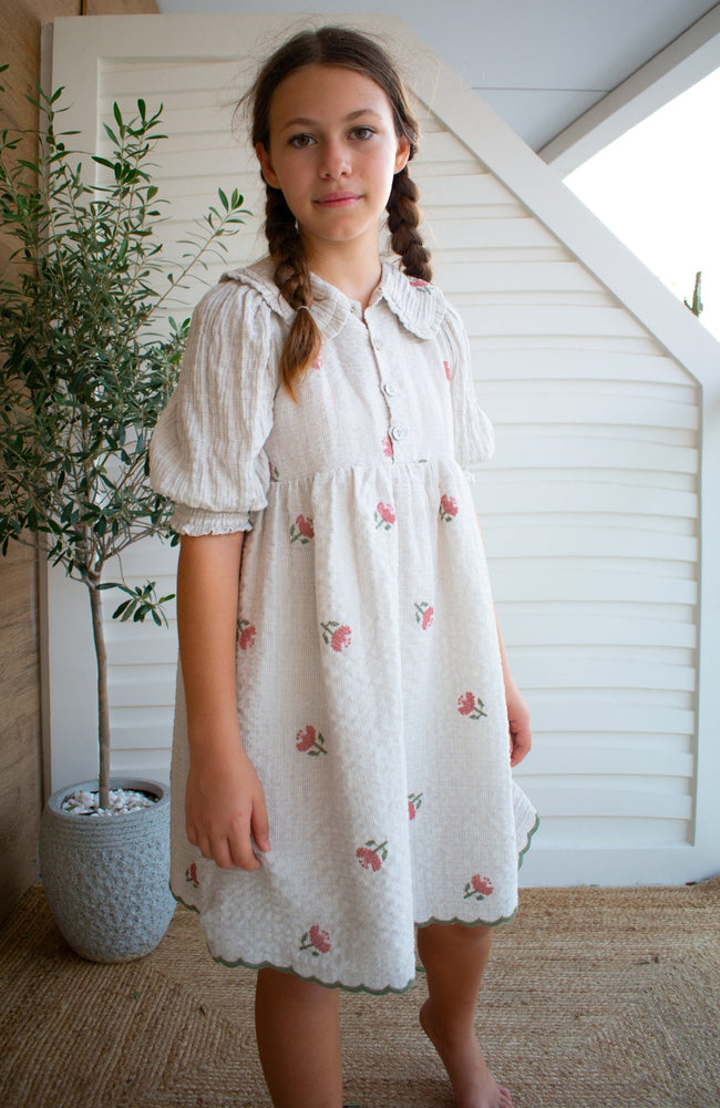 NOOR DRESS - LAVENDER GREY - KOKORI Kids