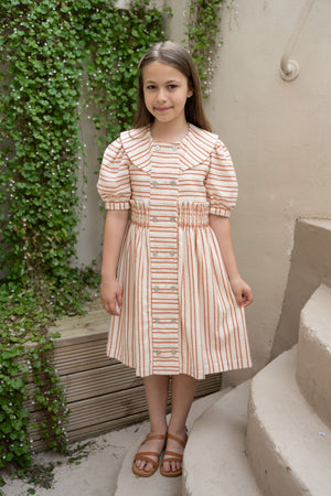 PARLA DRESS RED STRIPES - KOKORI Kids