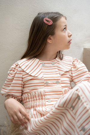 PARLA DRESS RED STRIPES - KOKORI Kids