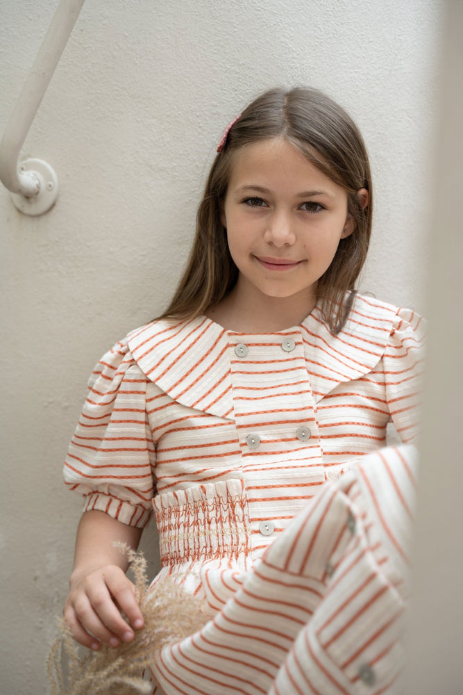PARLA DRESS RED STRIPES - KOKORI Kids