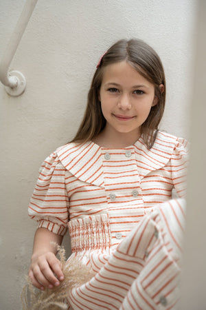 PARLA DRESS RED STRIPES - KOKORI Kids