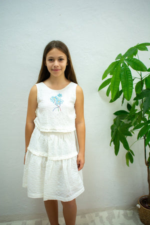 SERAY SKIRT - WHITE - KOKORI Kids