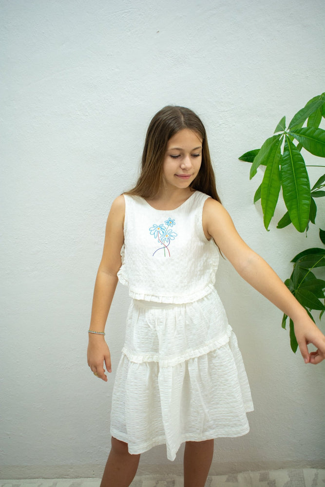 SERAY SKIRT - WHITE - KOKORI Kids