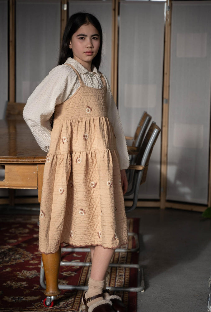 VINA PINAFORE DRESS - CARAMEL DRESS - KOKORI Kids