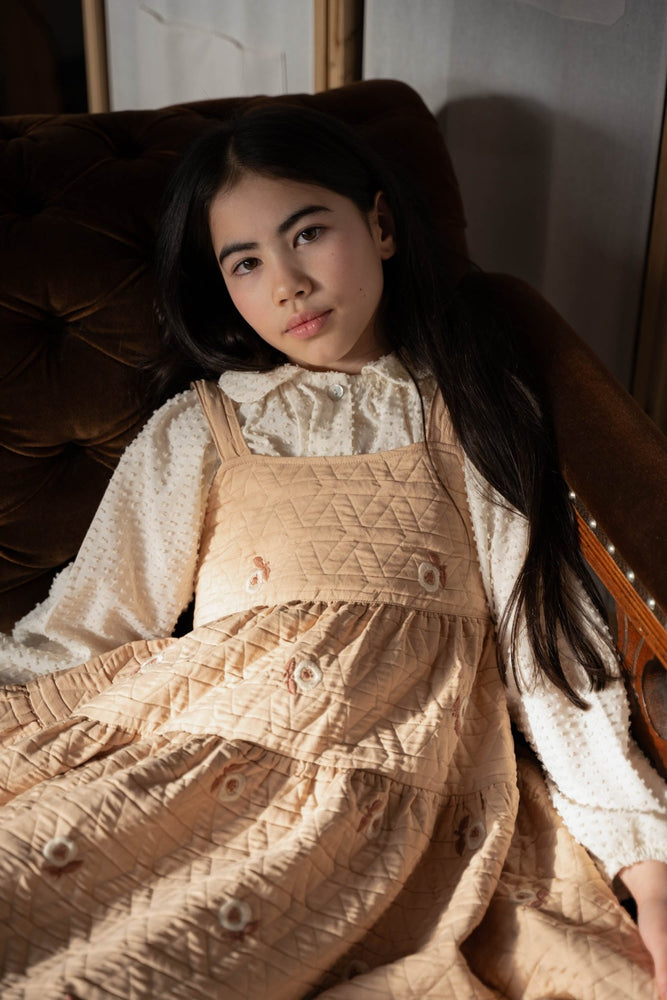 VINA PINAFORE DRESS - CARAMEL DRESS - KOKORI Kids