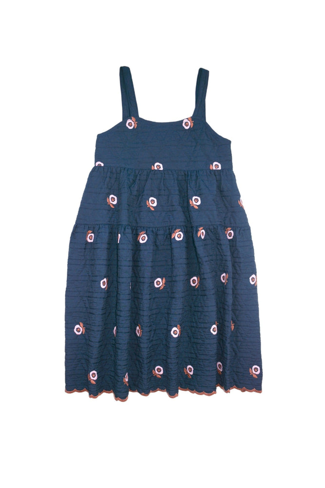 VINA PINAFORE DRESS - NAVY DRESS - KOKORI Kids