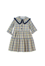 Girls Dress, Jasmine blue and yellow