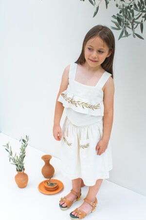 Milk Linen Blouse - Sophia - KOKORI Kids