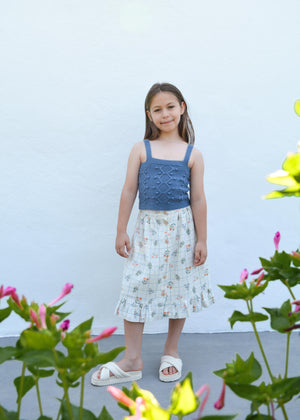 Girls Top, Lina Indigo - KOKORI Kids