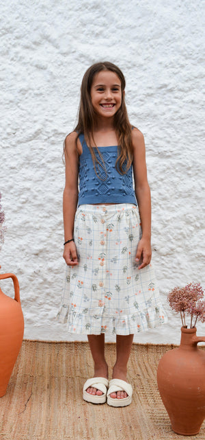 Girls Top, Lina Indigo - KOKORI Kids