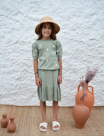 Girls Skirt, Bodrum Skirt Green - KOKORI Kids