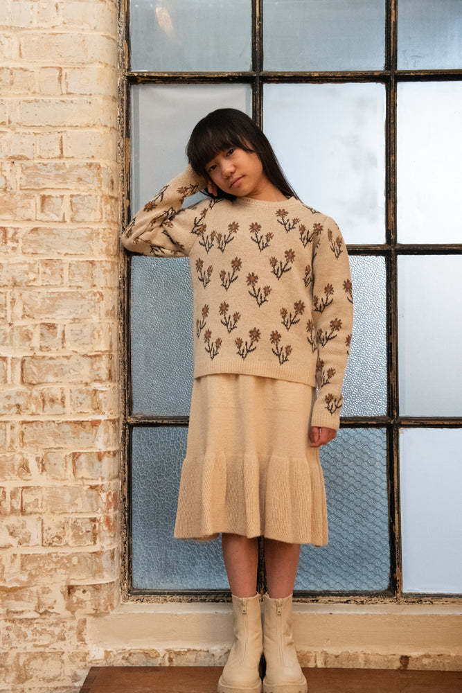GIRLS JUMPER, ROSE IVORY - KOKORI Kids