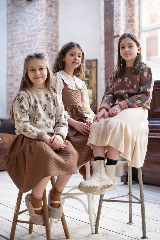GIRLS JUMPER, ROSE IVORY - KOKORI Kids